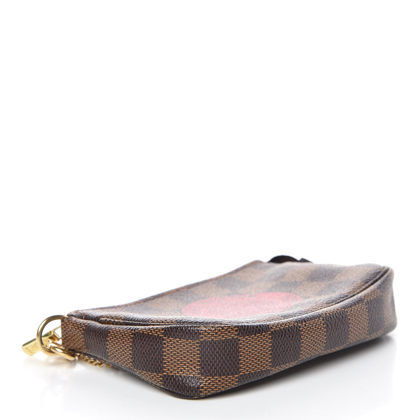 Damier Ebene Complice Trunks and Bags Mini Pochette Accessories Red