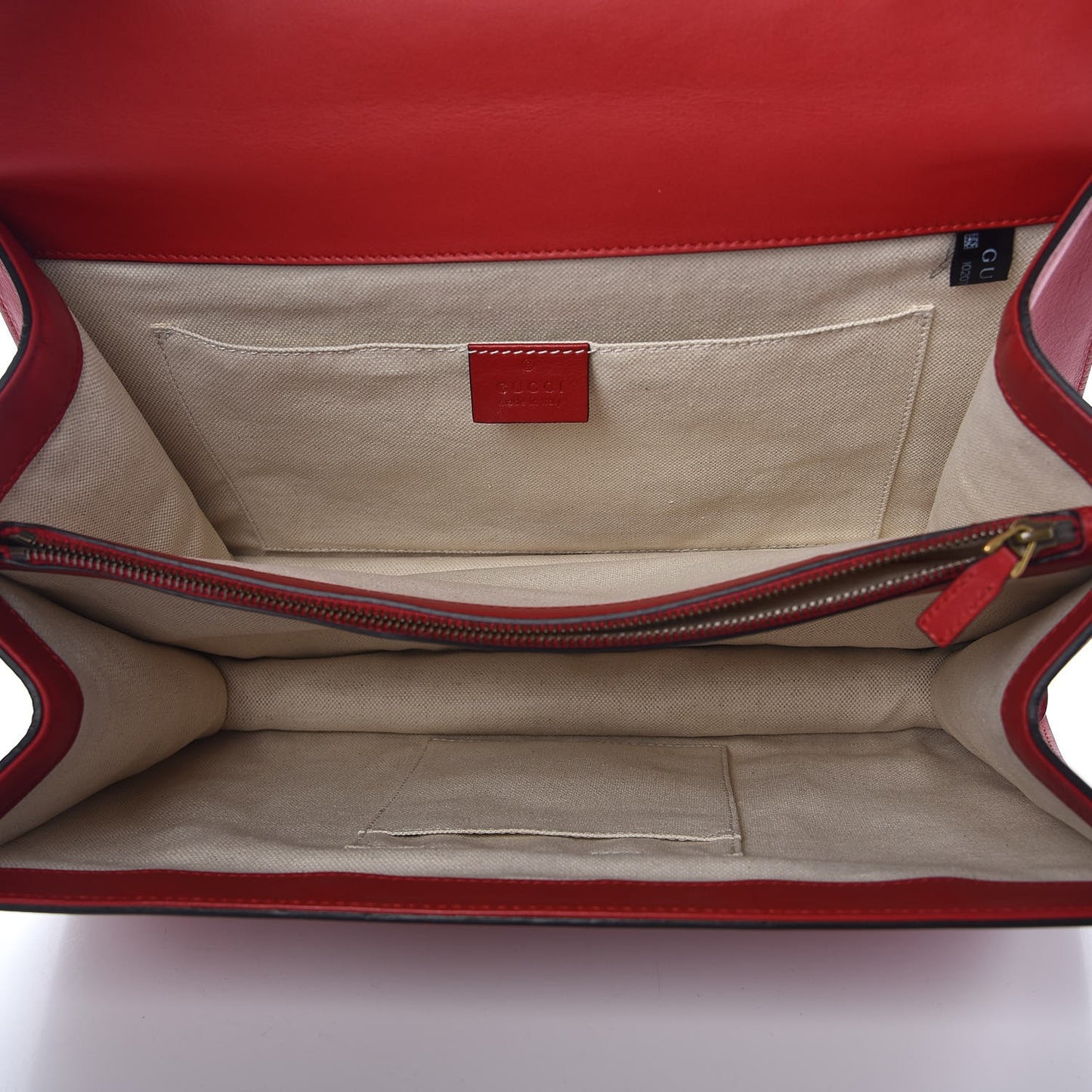 Moon Calfskin Web Large Dionysus Bamboo Top Handle Bag Hibiscus Red