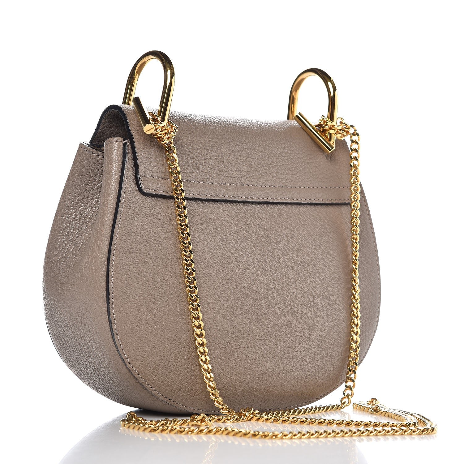 Chloe Grained Lambskin Mini Drew Shoulder Bag Motty Grey 3 of 8