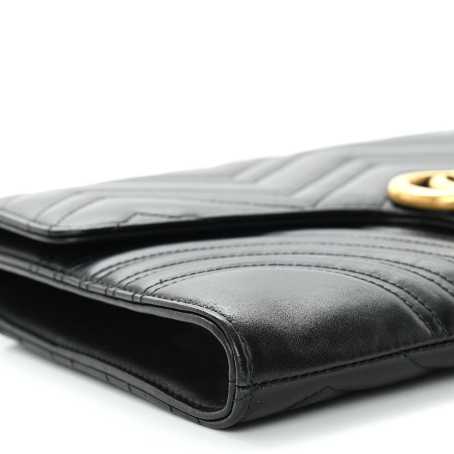 Calfskin Matelasse GG Marmont Clutch Black