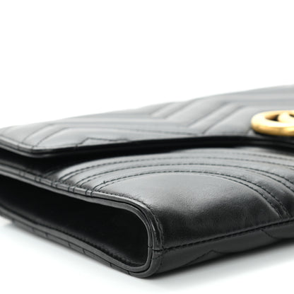Gucci Calfskin Matelasse GG Marmont Clutch Black 9 of 10