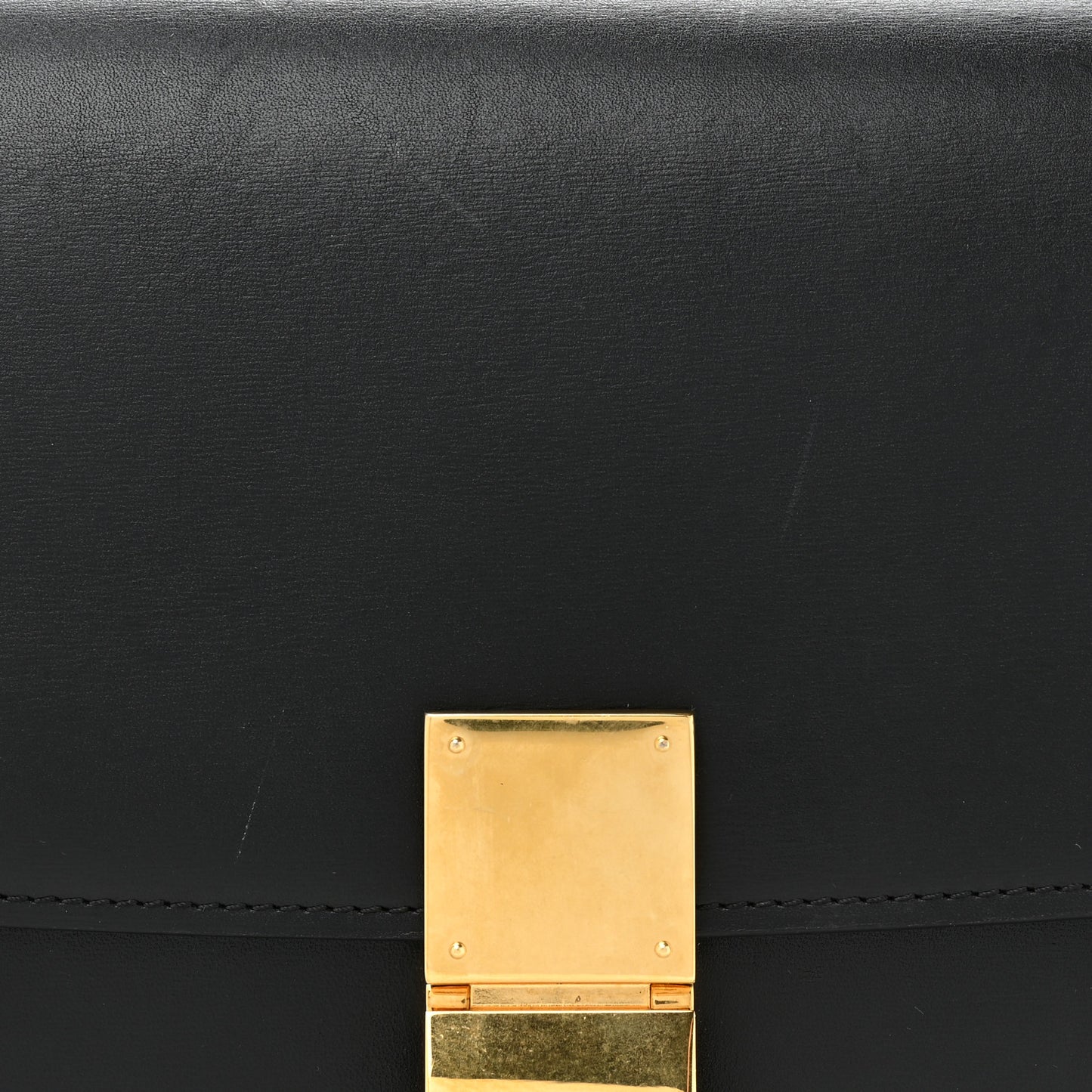 Box Calfskin Medium Classic Box Flap Bag Black