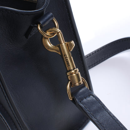 Celine Smooth Calfskin Nano Luggage Navy 8 of 9