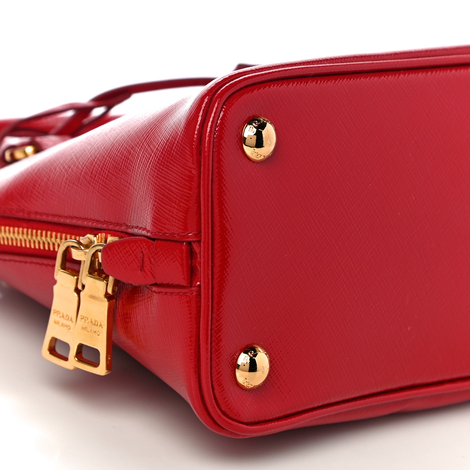 Prada Saffiano Lux Small Promenade Tote Rosso 9 of 13