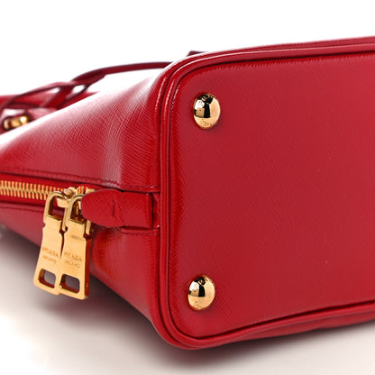 Prada Saffiano Lux Small Promenade Tote Rosso 9 of 13