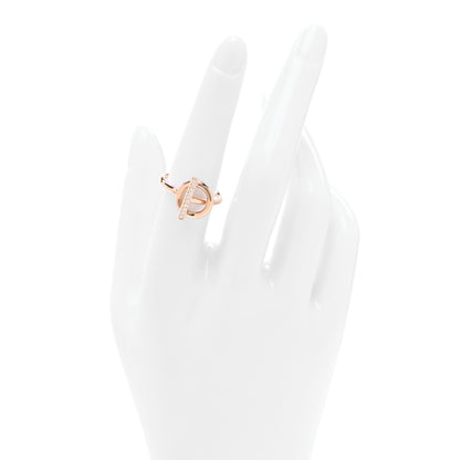 Hermes 18K Rose Gold Diamond PM Echappee Ring 53 6.5 2 of 5