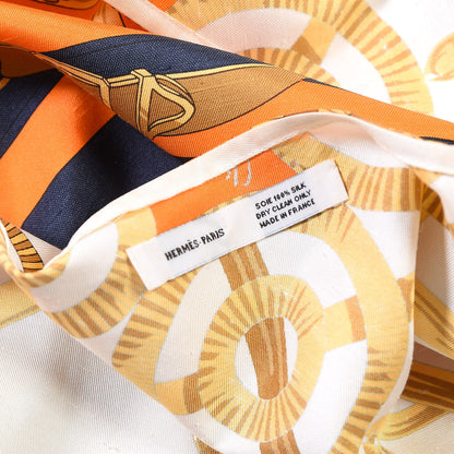 Hermes Shantung Silk Eperon D'Or Poncho 8 of 8