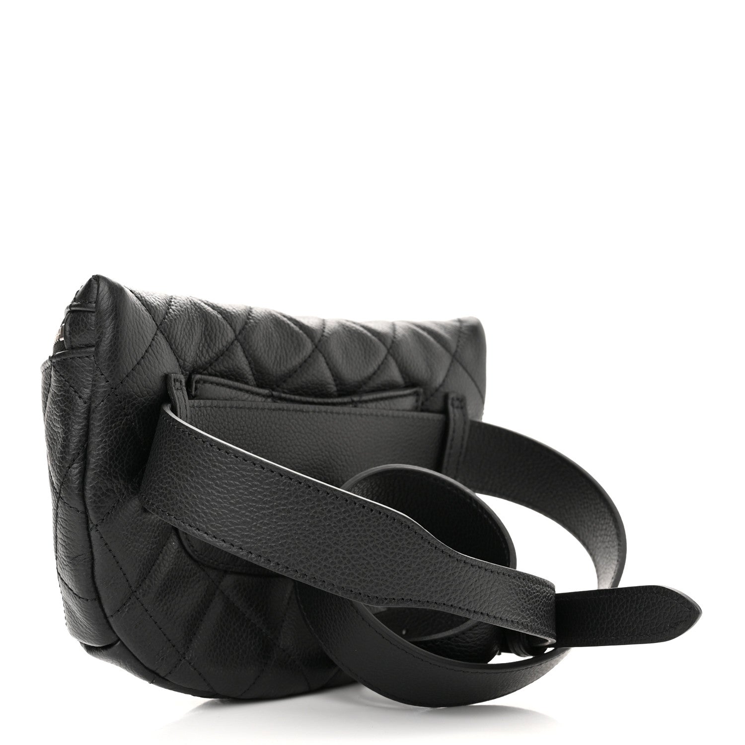 Chanel Grained Calfskin Quilted Waist Belt Bag Black 3 of 10