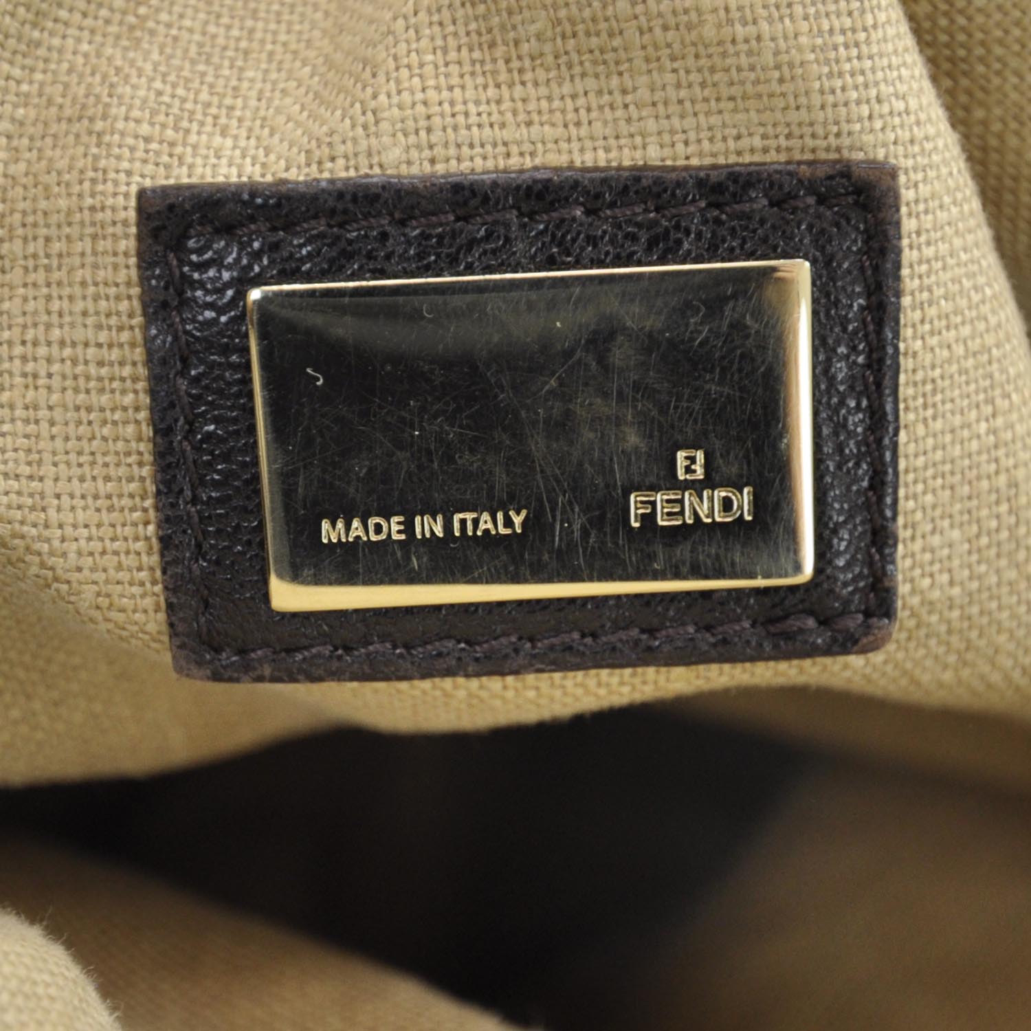 Fendi Zucca Nappa Nuvolata Vitello Tortuga Spy Tobacco Moro 8 of 11