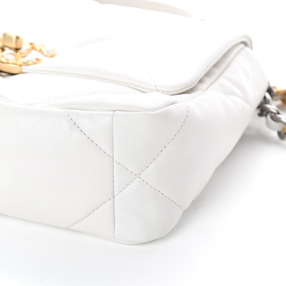 Chanel Goatskin Quilted Medium 19 Flap White 8 of 8