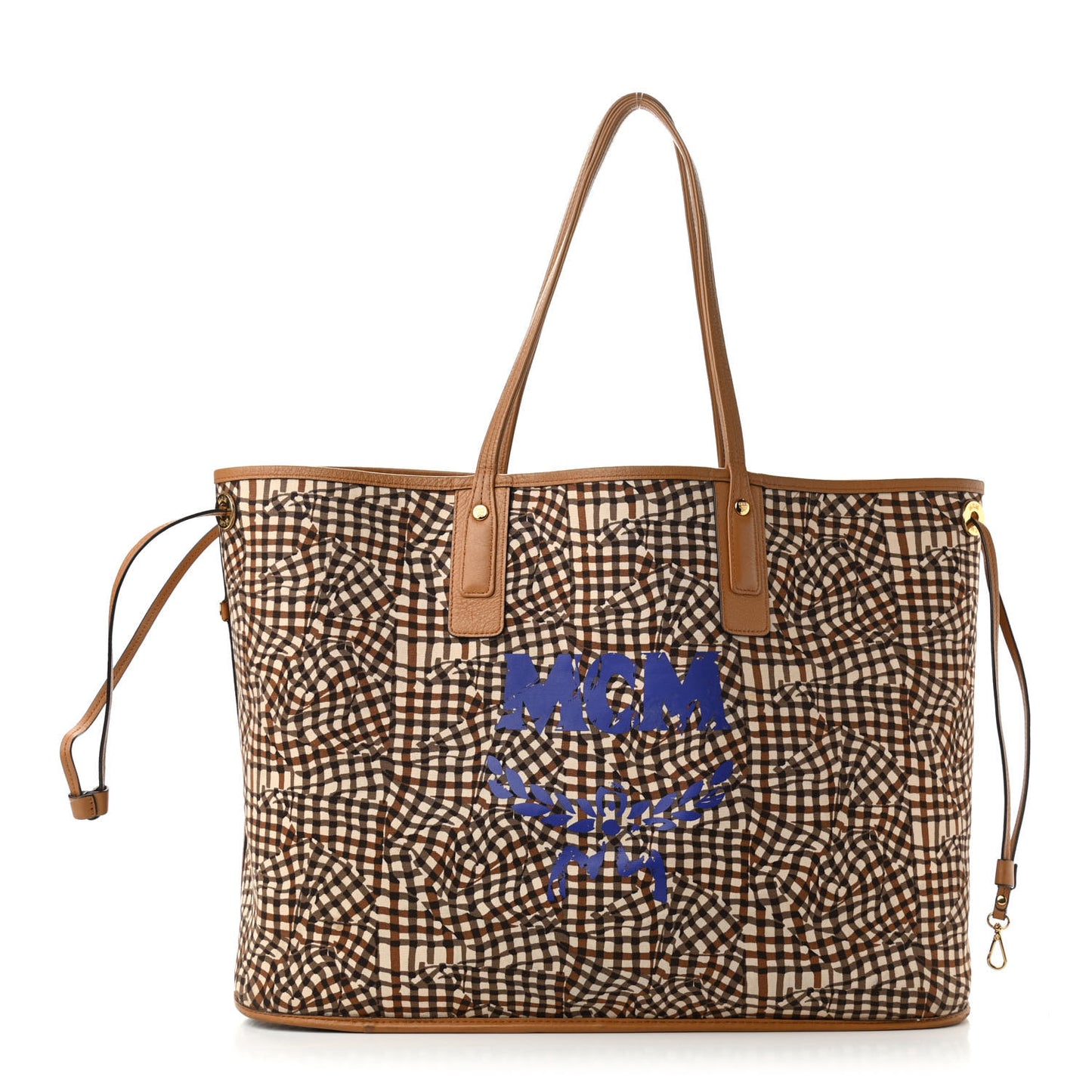 Visetos Large Liz Reversible Shopper Tote Cognac