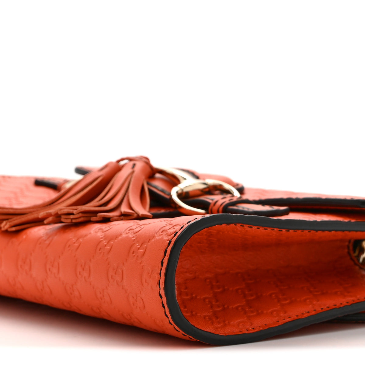 Soft Microguccissima Mini Emily Chain Shoulder Bag Sun Orange