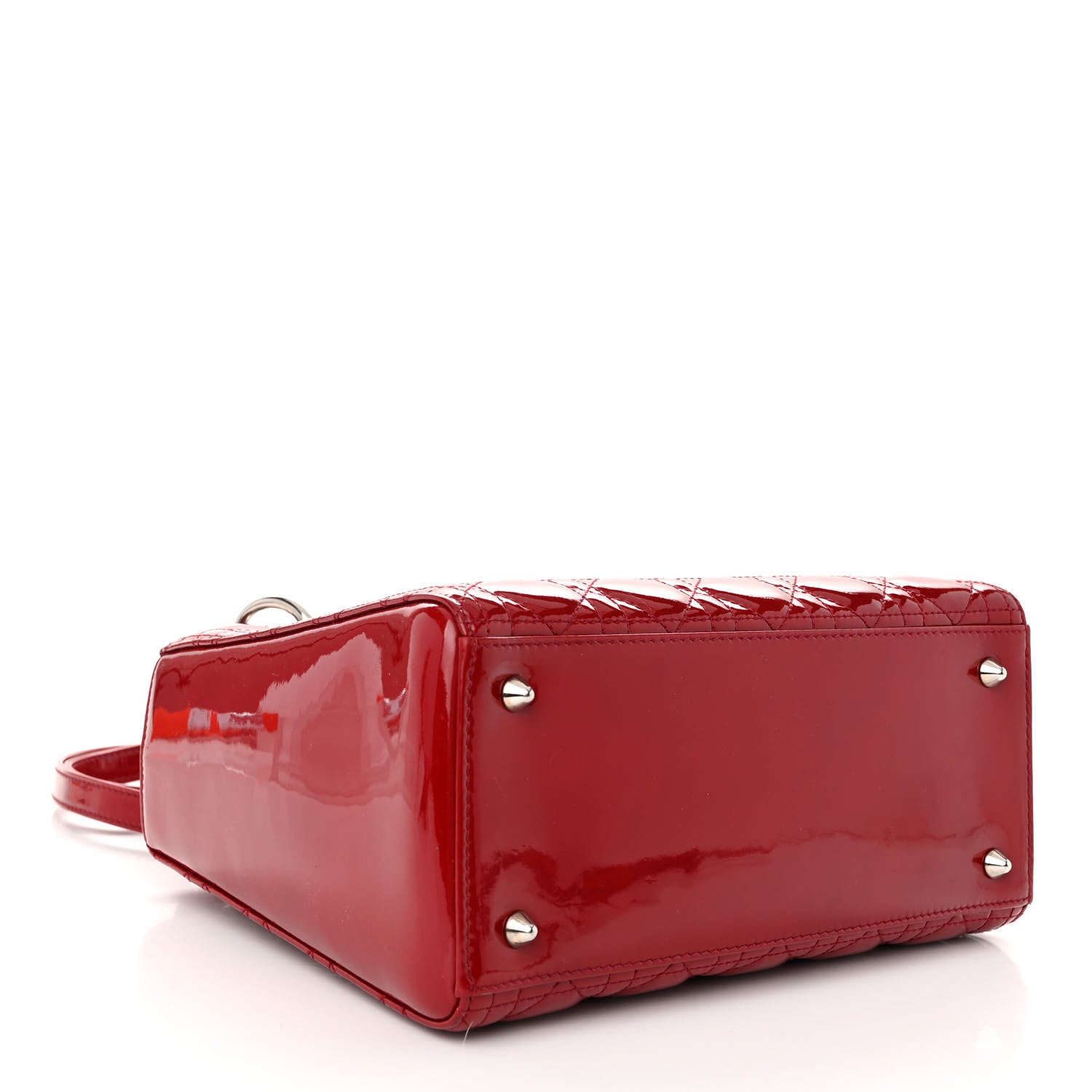 Christian Dior Patent Cannage Medium Lady Dior Red 4 of 9