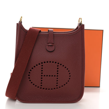 Hermes Taurillon Clemence Amazone Evelyne TPM Rouge H 11 of 11
