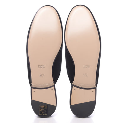 Gucci Velvet Crystal Embroidered Womens Princetown Slippers 37.5 Black 5 of 9