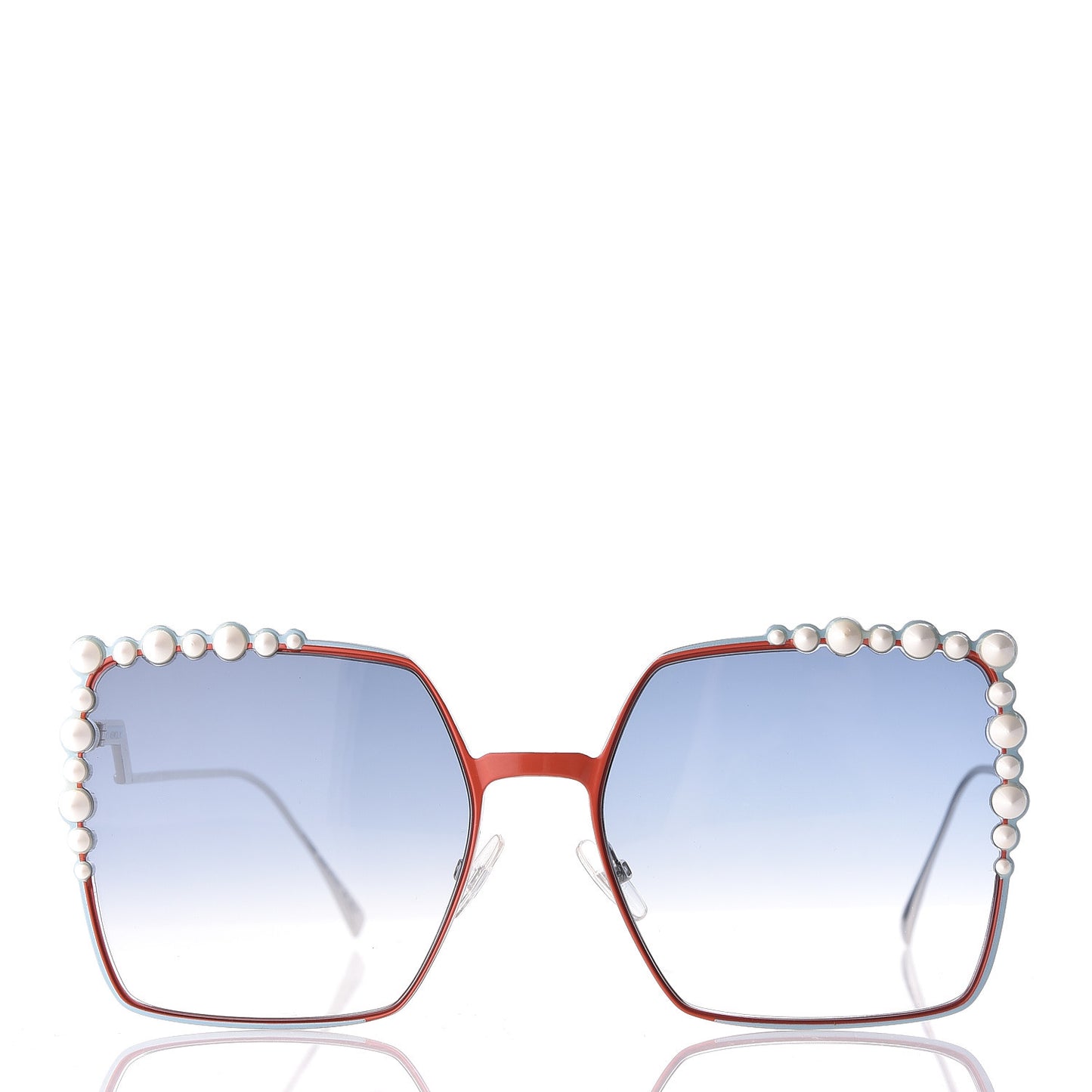 Metal Dots Square Sunglasses FF 0259/S Red