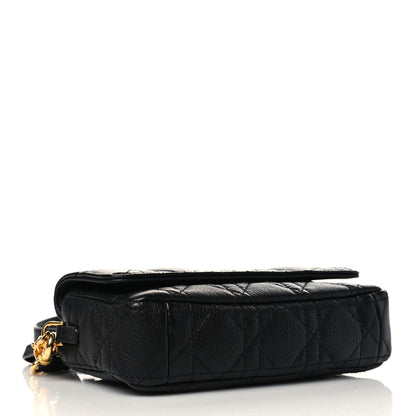 Christian Dior Supple Calfskin Cannage Caro Pouch with Chain Black 4 of 6