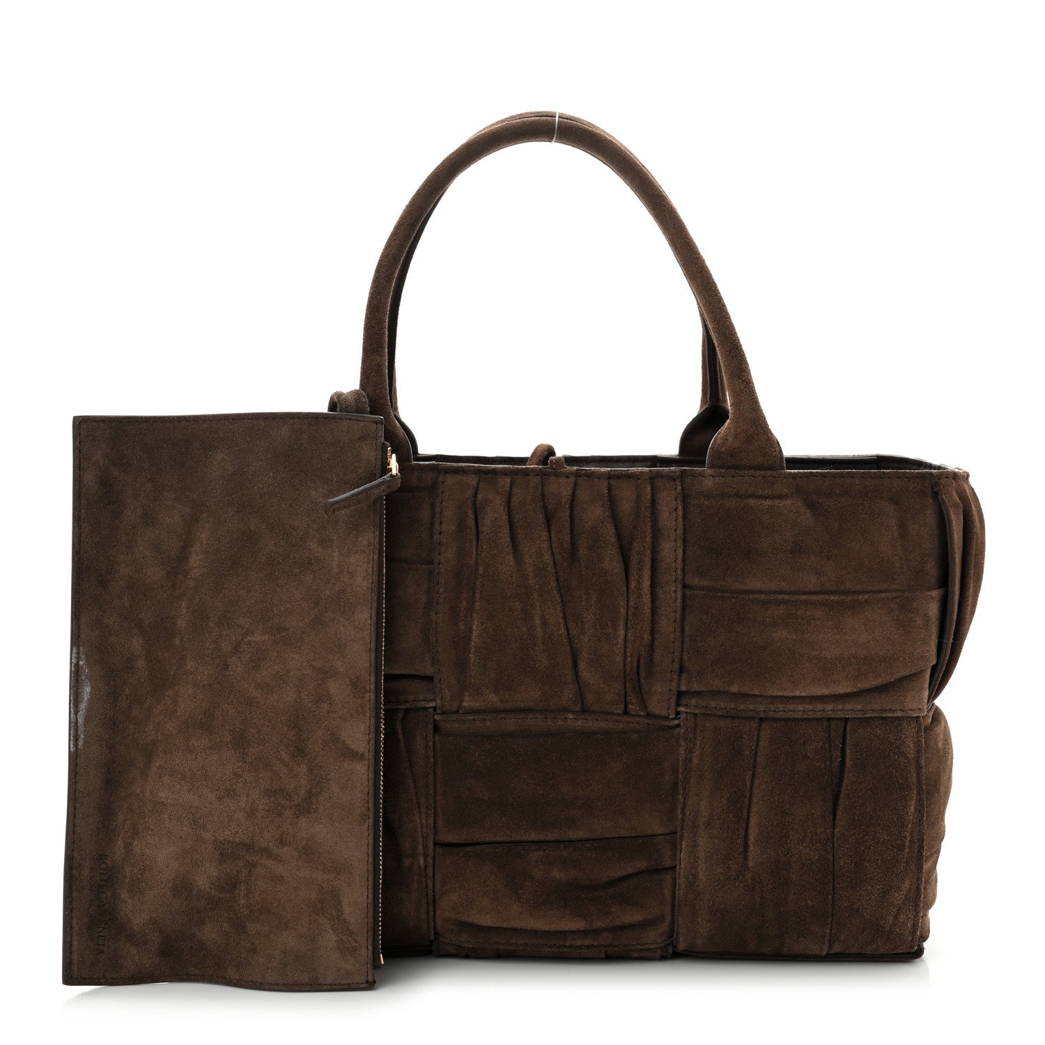 Bottega Veneta Suede Foulard Intrecciato Small Arco Tote Brownie 3 of 11