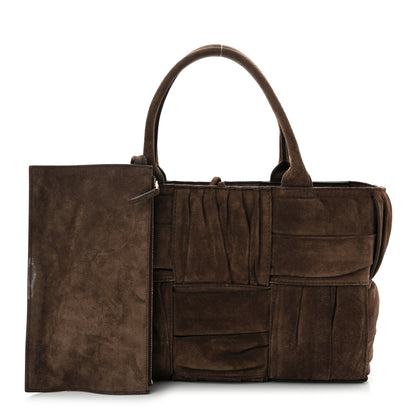 Bottega Veneta Suede Foulard Intrecciato Small Arco Tote Brownie 3 of 11