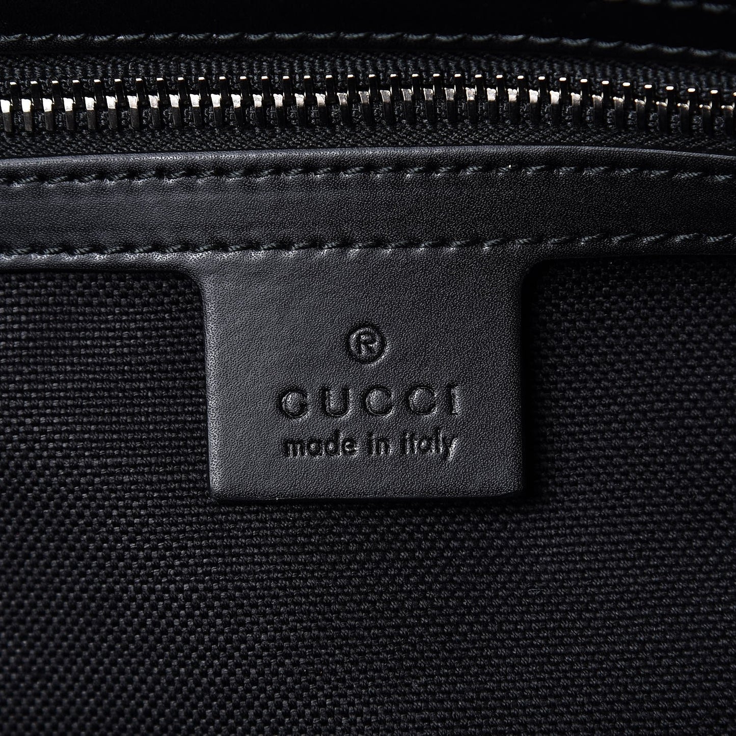 Soft GG Supreme Monogram Appia Calfskin Web Large Carry On Duffle Bag Black Grey