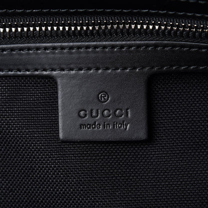 Gucci Soft GG Supreme Monogram Appia Calfskin Web Large Carry On Duffle Bag Black Grey 6 of 7
