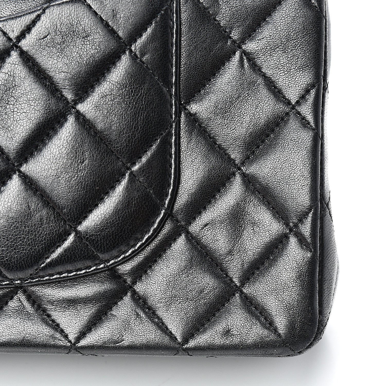 Chanel Lambskin Quilted Medium Double Flap Black 15 of 16