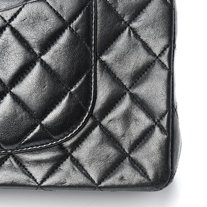 Chanel Lambskin Quilted Medium Double Flap Black 15 of 16