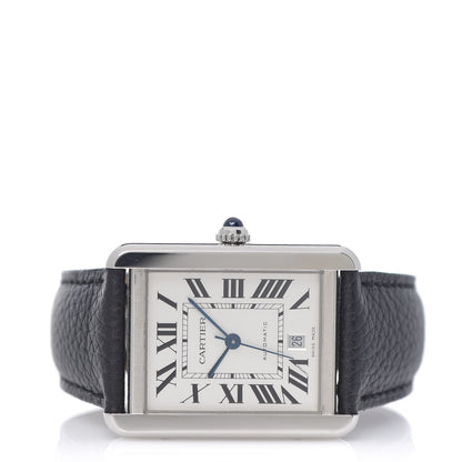 Cartier Stainless Steel Calfskin 31mm Tank Solo Automatic Watch 3 of 8