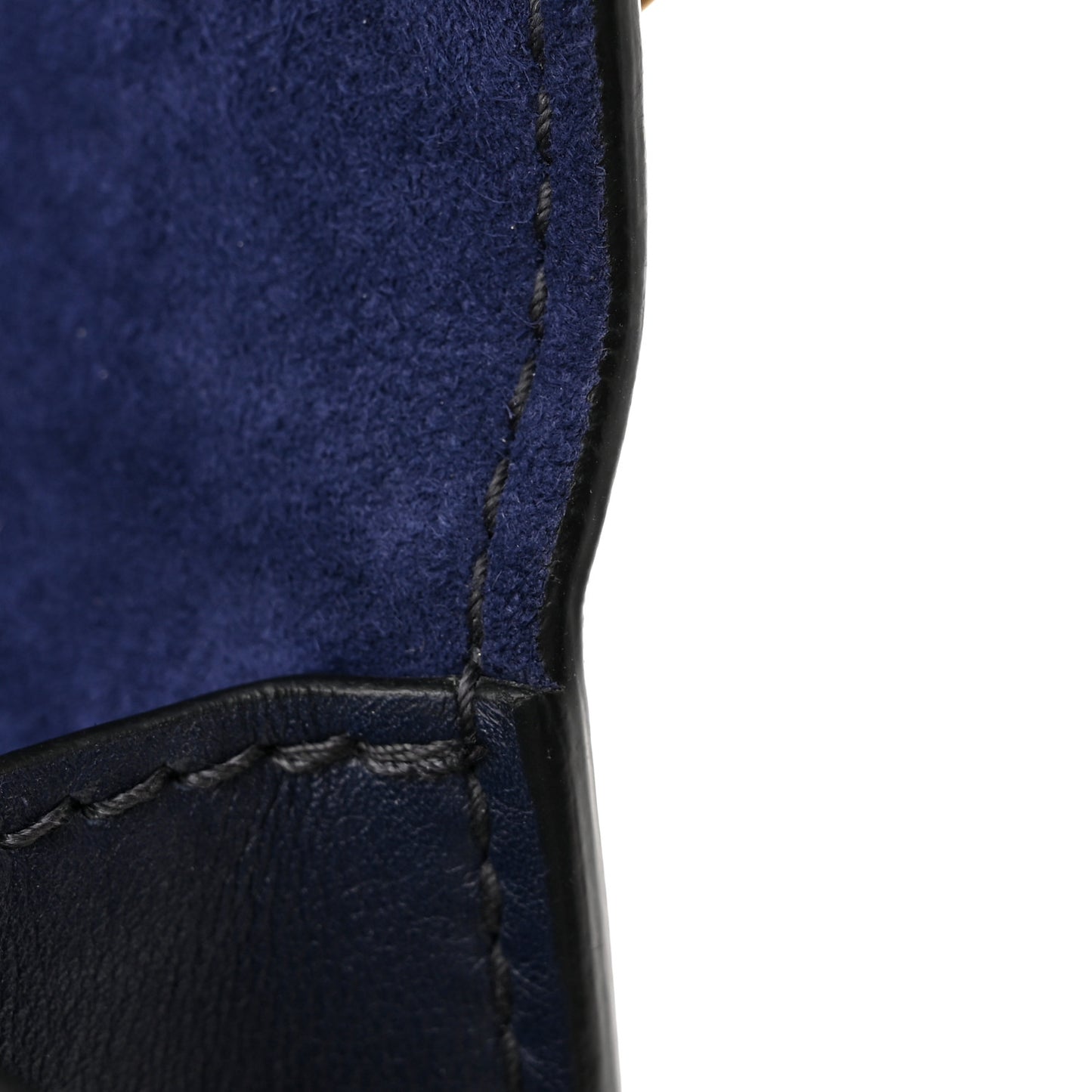 Calfskin J'Adior Chain Flap Bag Navy Blue