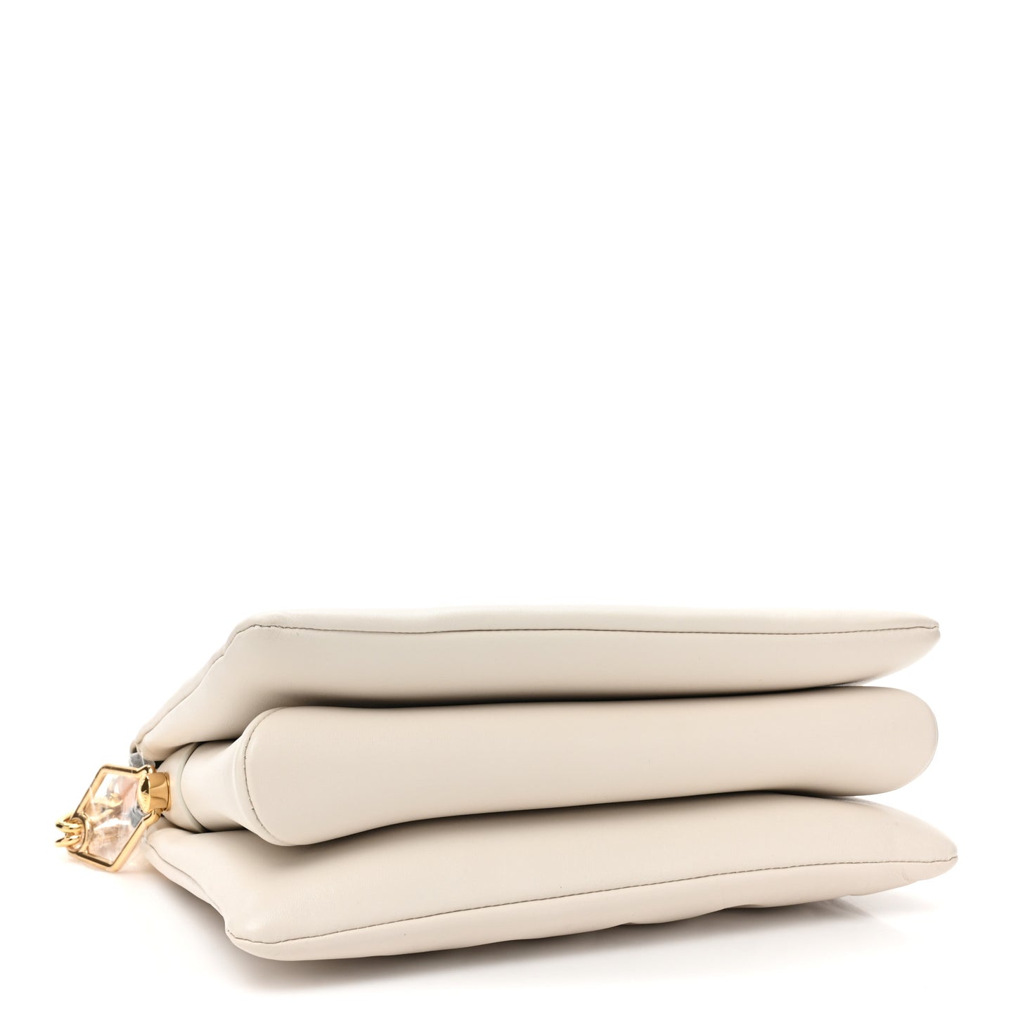 Lambskin Embossed Monogram Coussin PM Beige Cream