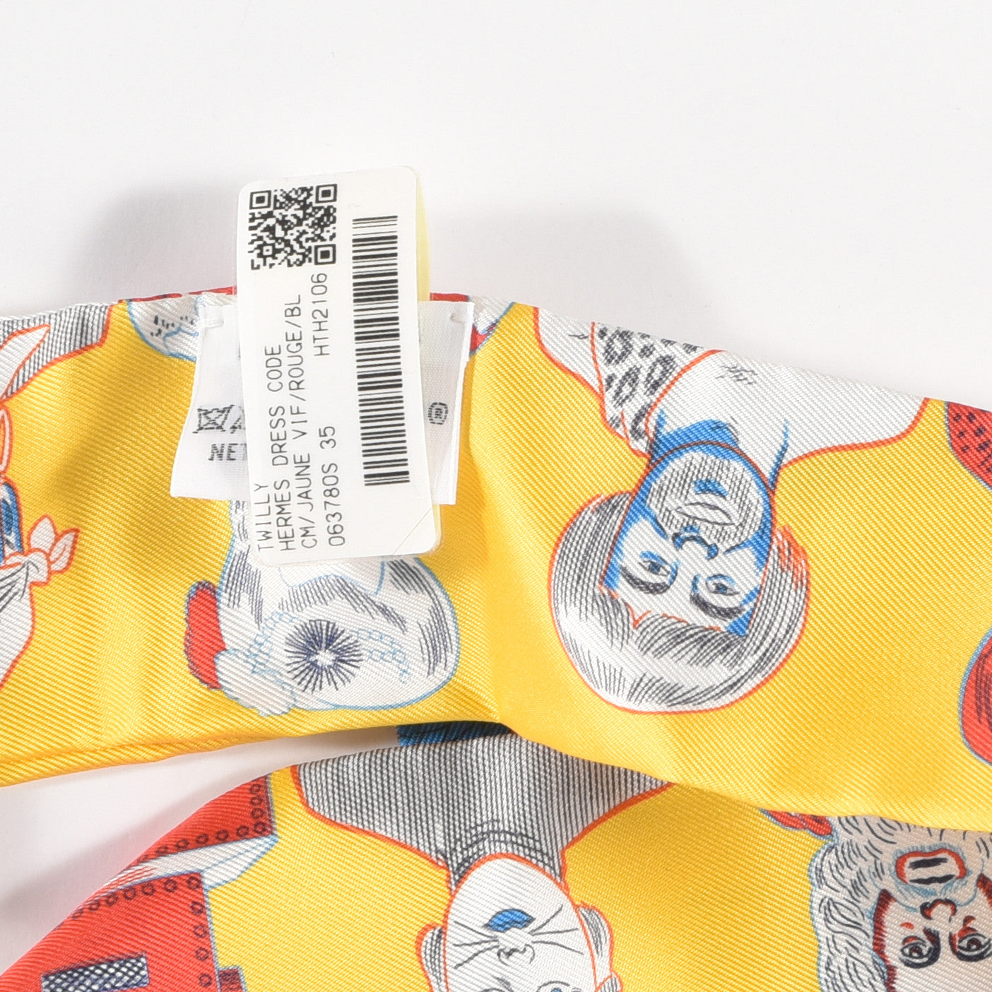 Silk Dress Code Twilly Jaune Vif Rouge White
