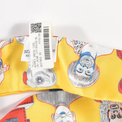 Hermes Silk Dress Code Twilly Jaune Vif Rouge White 3 of 3