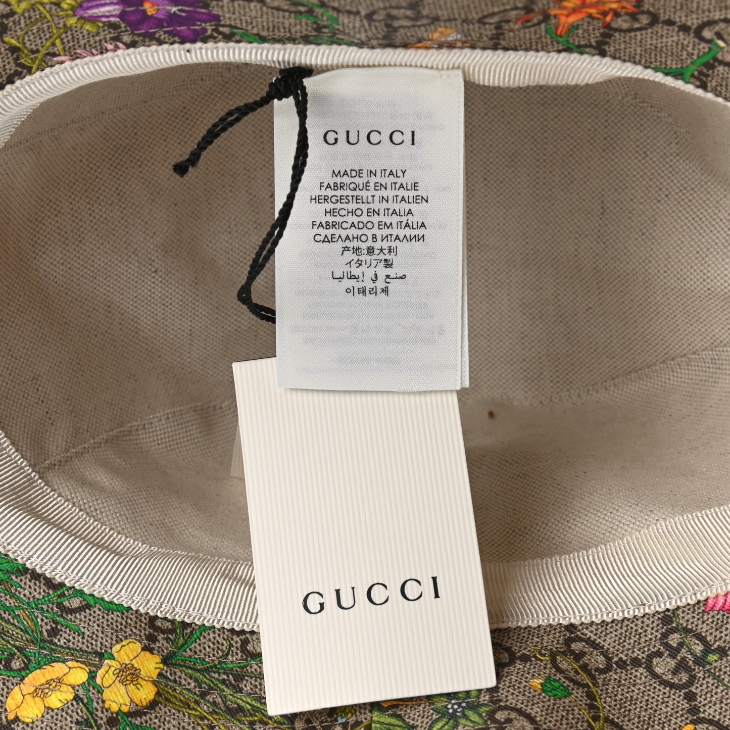 GG Supreme Monogram Flora Fedora Hat XL White