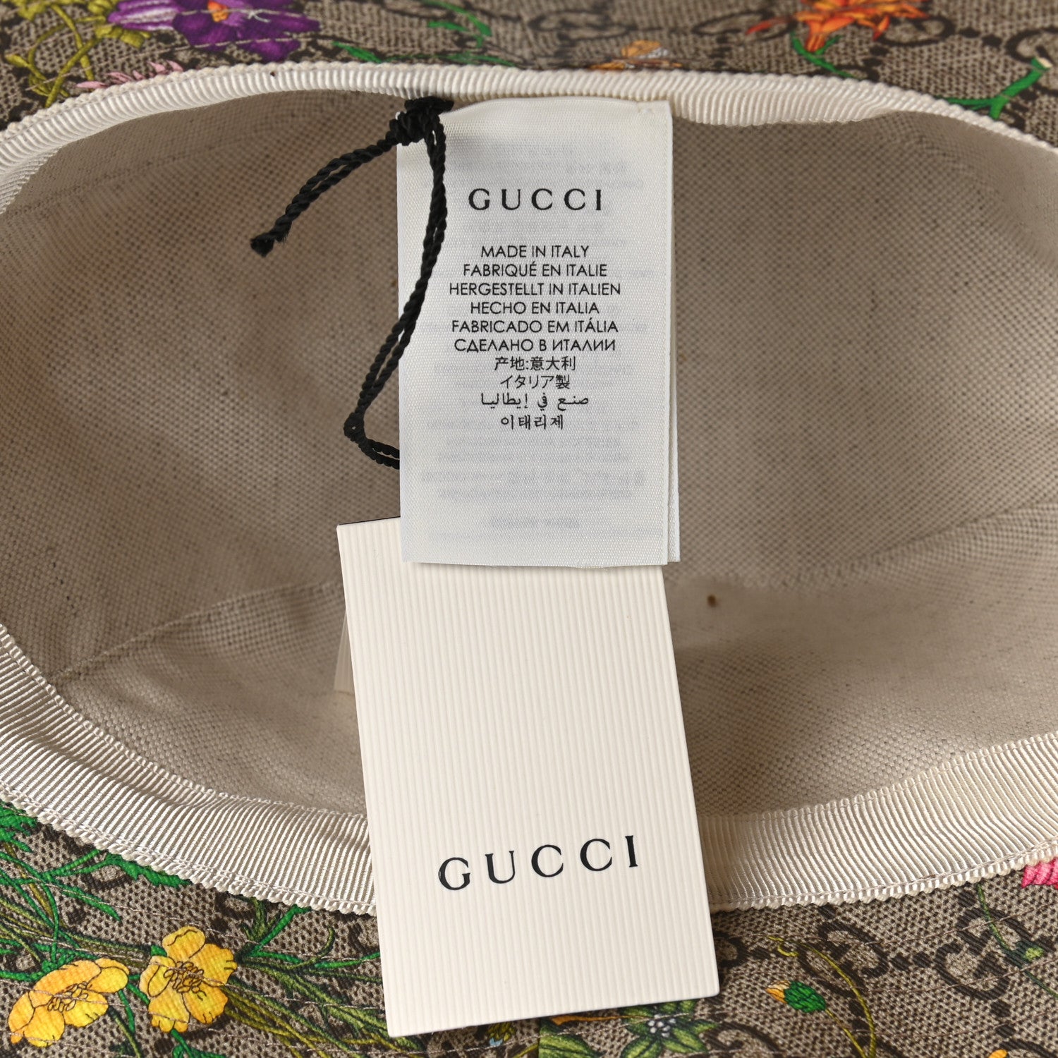 Gucci GG Supreme Monogram Flora Fedora Hat XL White 8 of 9