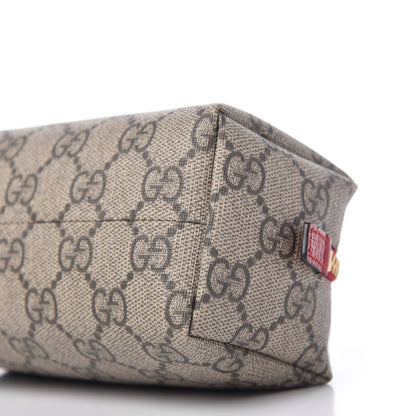 Gucci Soft GG Supreme Monogram Calfskin Small Ophidia Cosmetic Case Beige Ebony Hibiscus Red 7 of 10