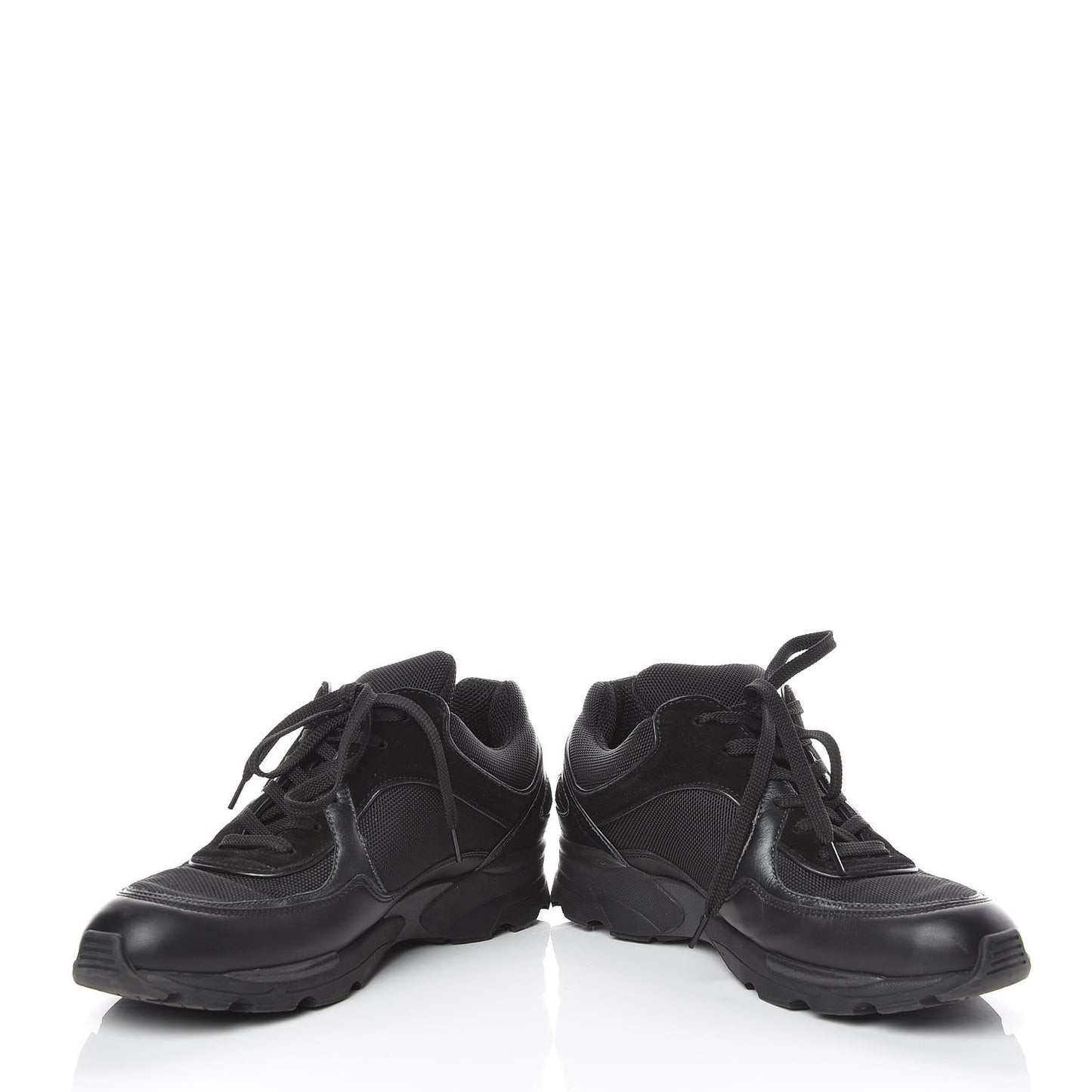Suede Calfskin CC Sneakers 38 Black