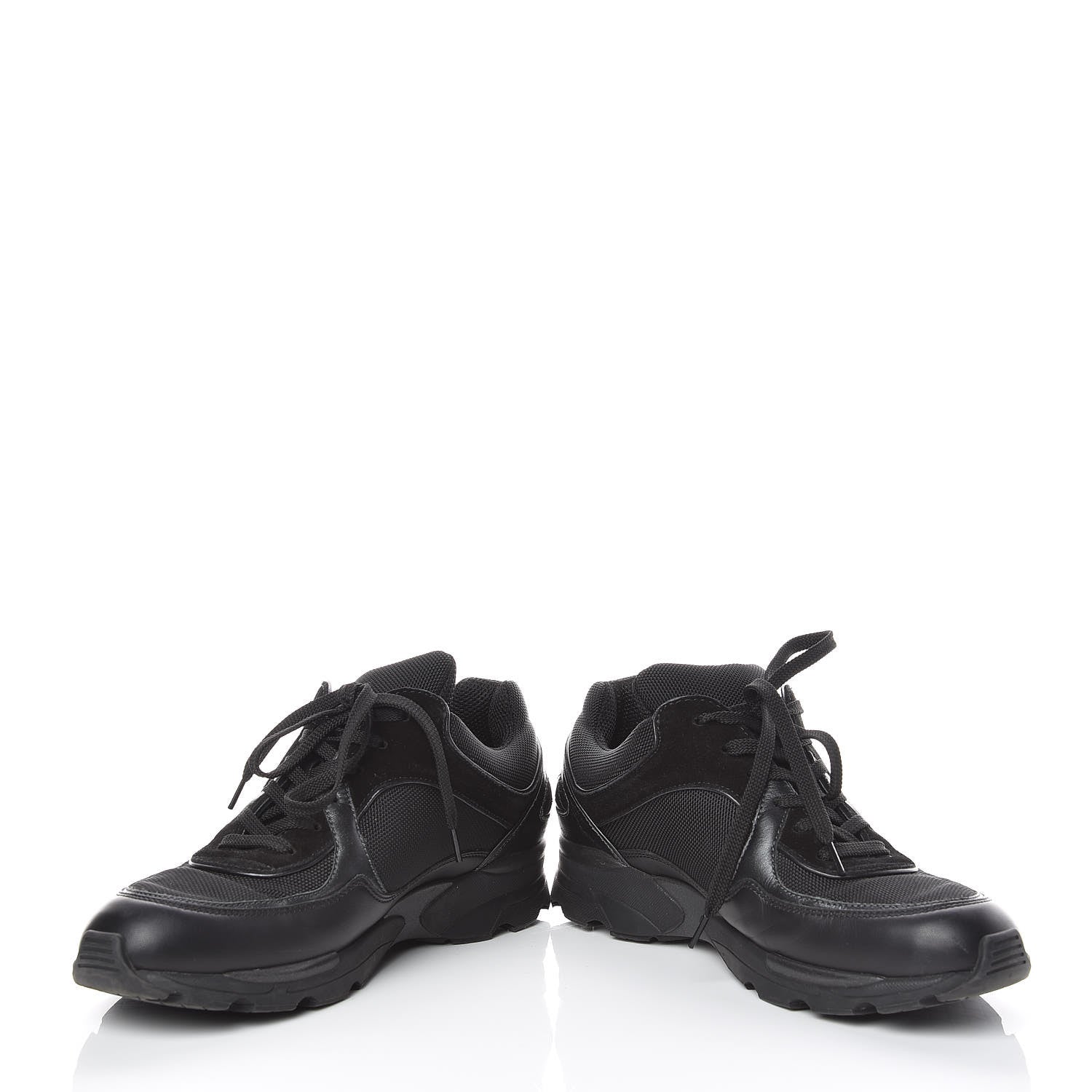 Chanel Suede Calfskin CC Sneakers 38 Black 5 of 10