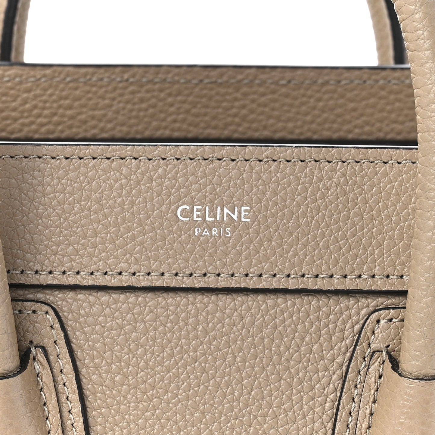 Drummed Calfskin Nano Luggage Dune