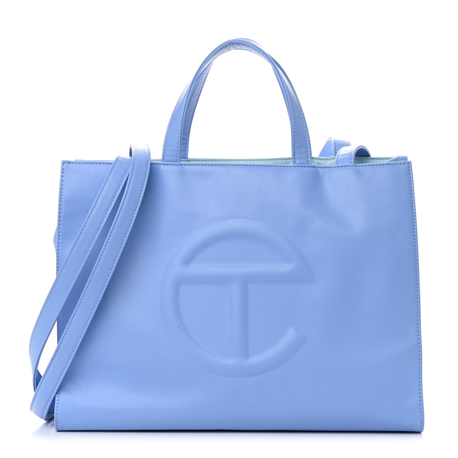 Telfar Vegan Leather Medium Shopping Bag Cerulean 1 of 14