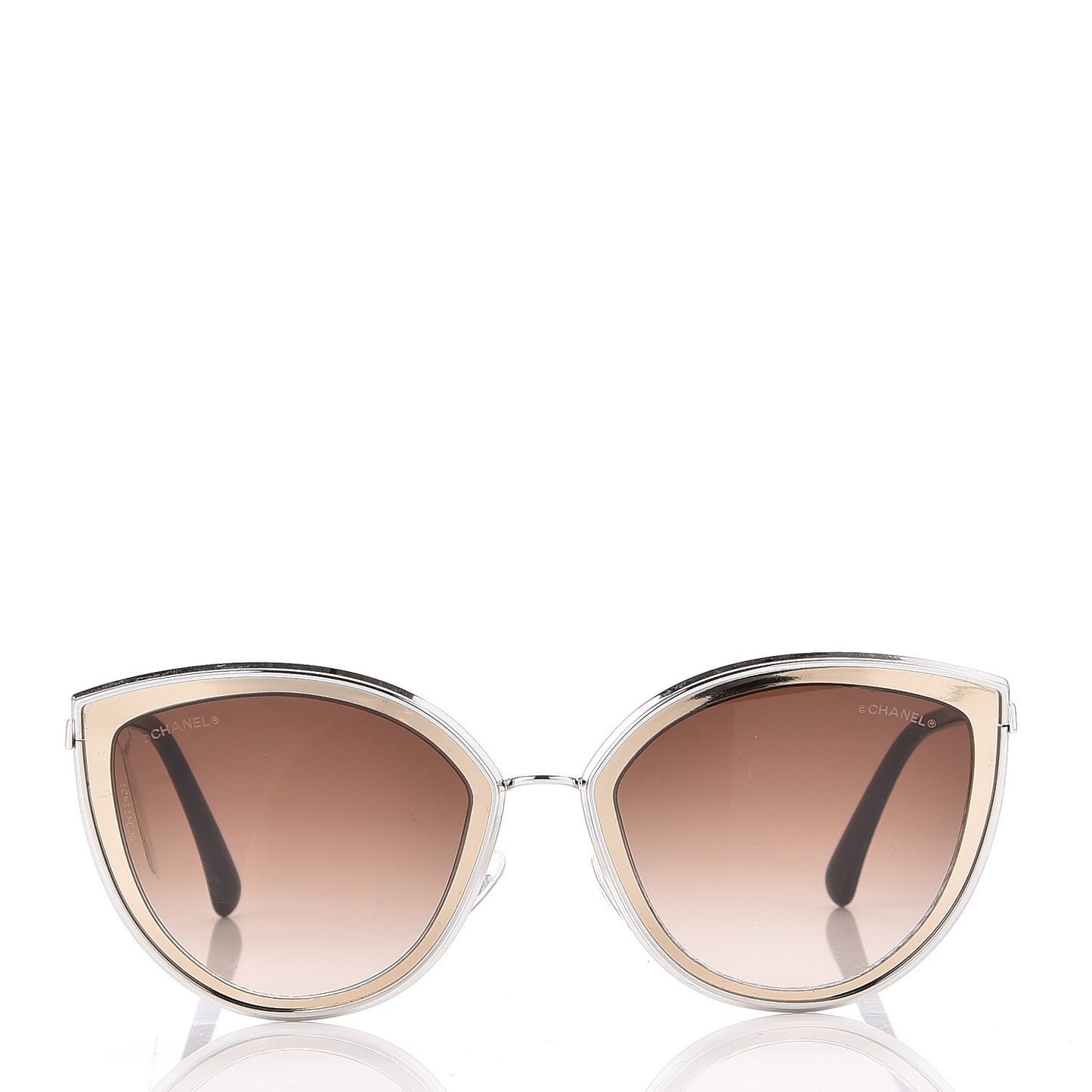 Metal Cat Eye Sunglasses 4222 Gold