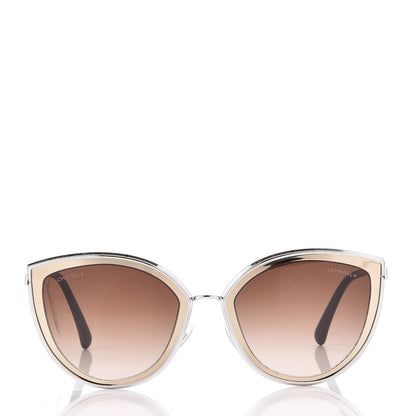 Chanel Metal Cat Eye Sunglasses 4222 Gold 2 of 8