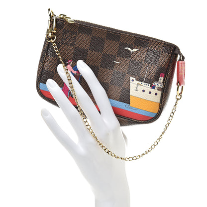 Louis Vuitton Damier Ebene 2016 Christmas Animation Mini Pochette Accessories 2 of 8