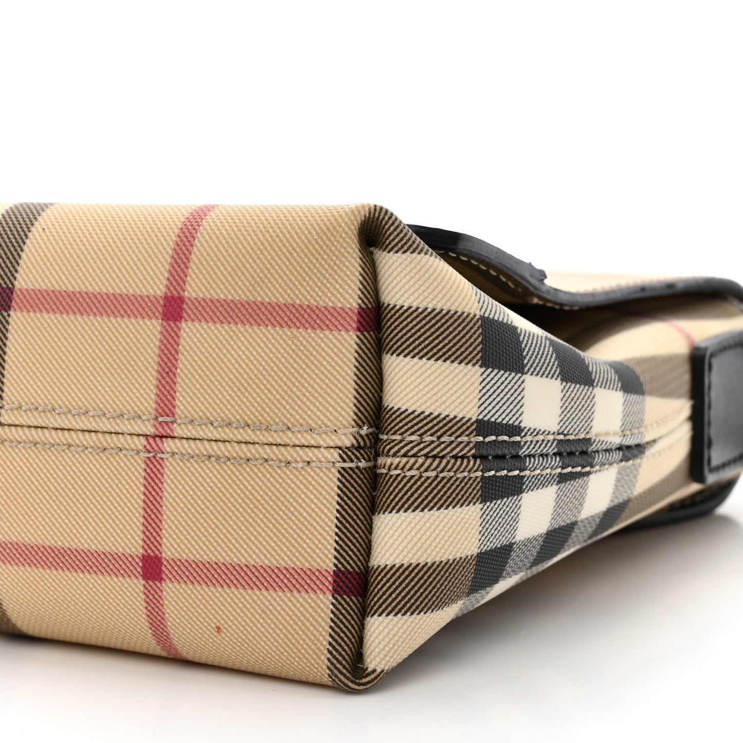 House Check Flap Shoulder Bag Black