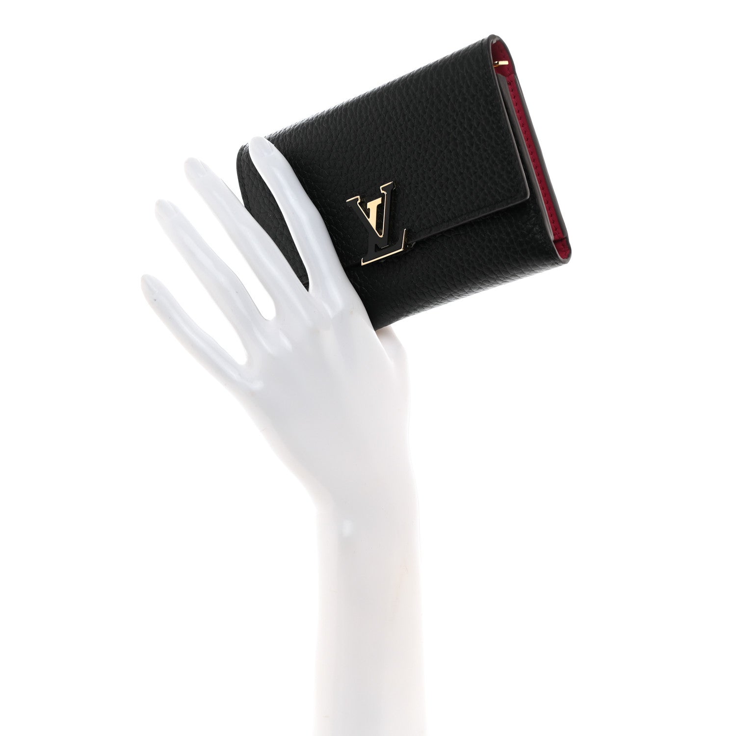 Louis Vuitton Taurillon Capucines Compact Wallet Black 2 of 6