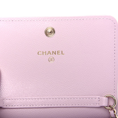 Chanel Caviar Quilted Coco Candy Card Holder On Chain Light Pink 6 of 11
