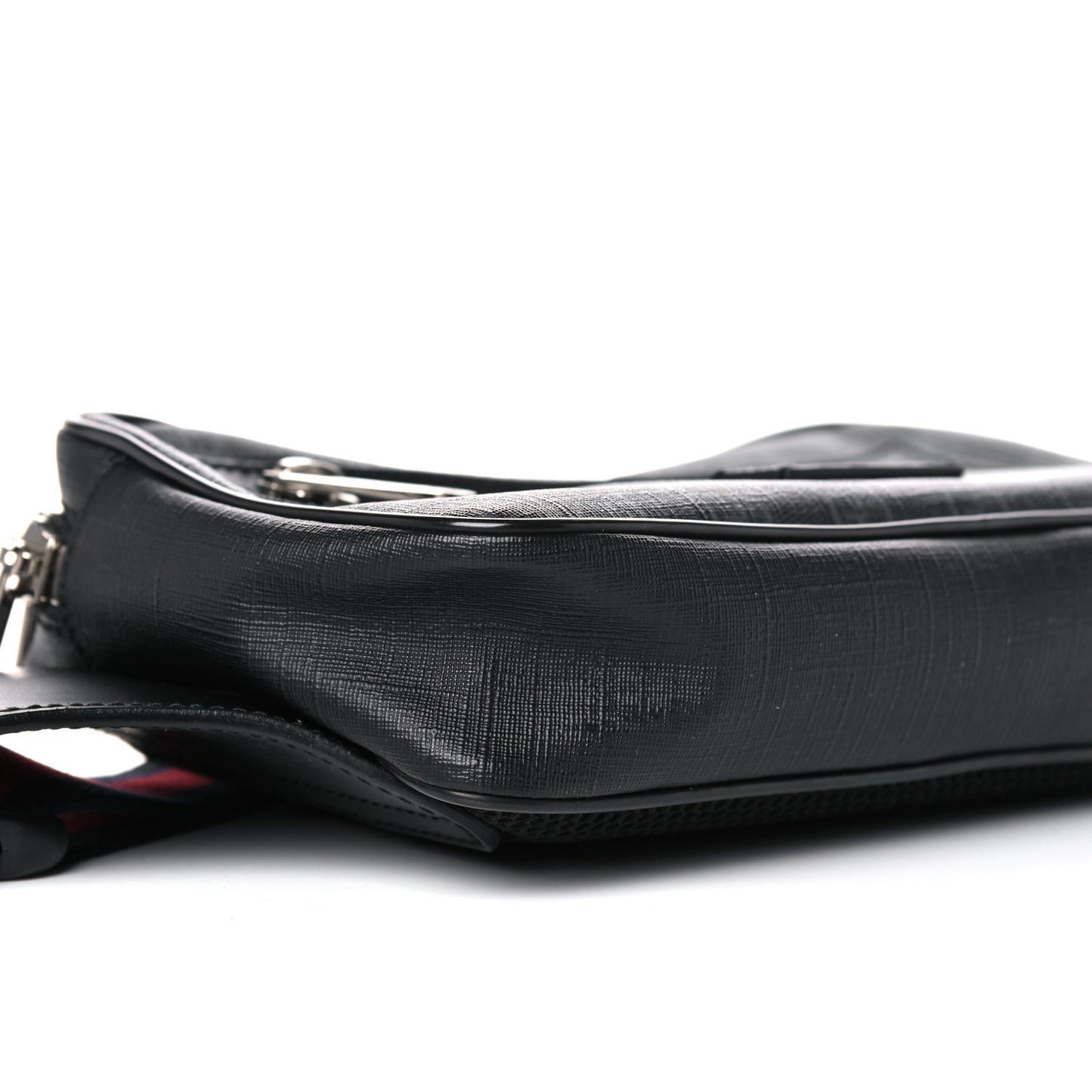Soft GG Supreme Monogram Web Belt Bag Black Grey