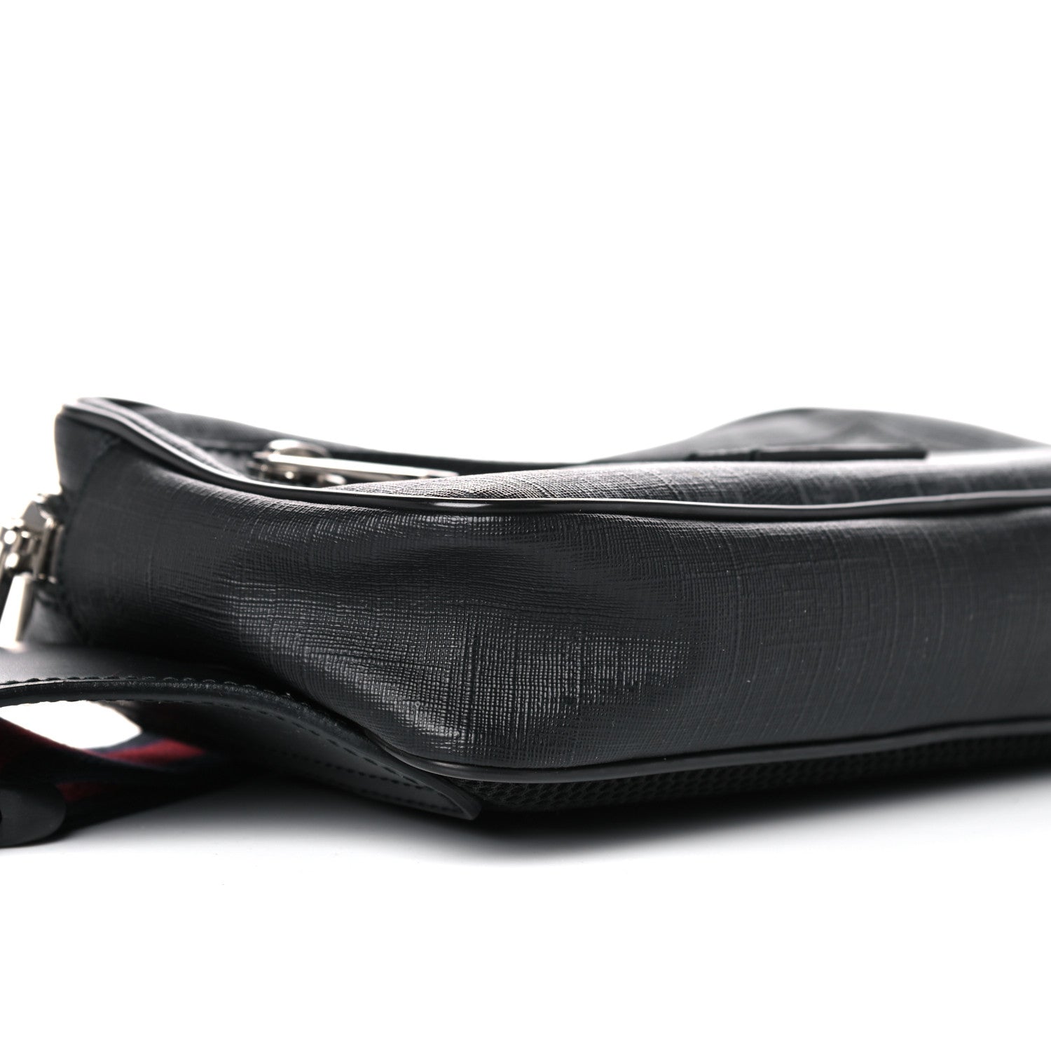 Gucci Soft GG Supreme Monogram Web Belt Bag Black Grey 8 of 9