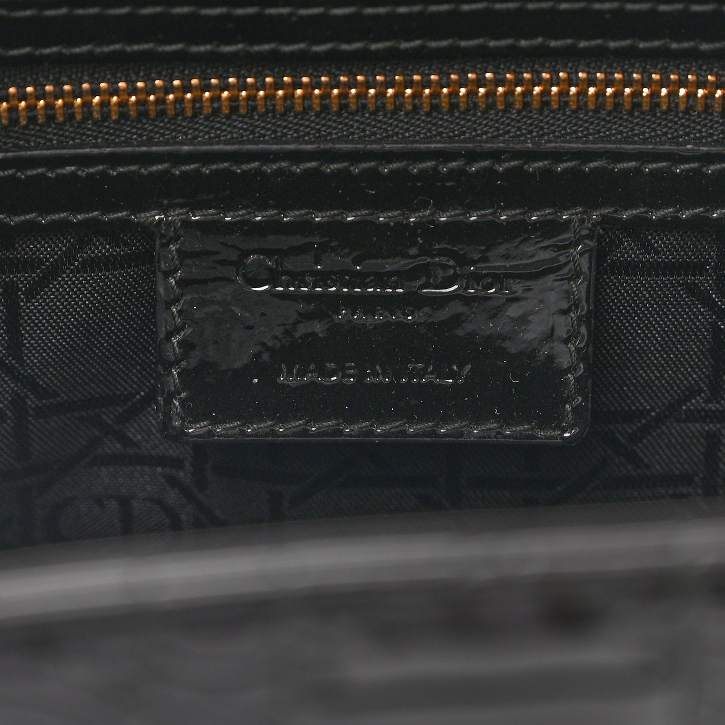 Patent Cannage Large Lady Dior Black