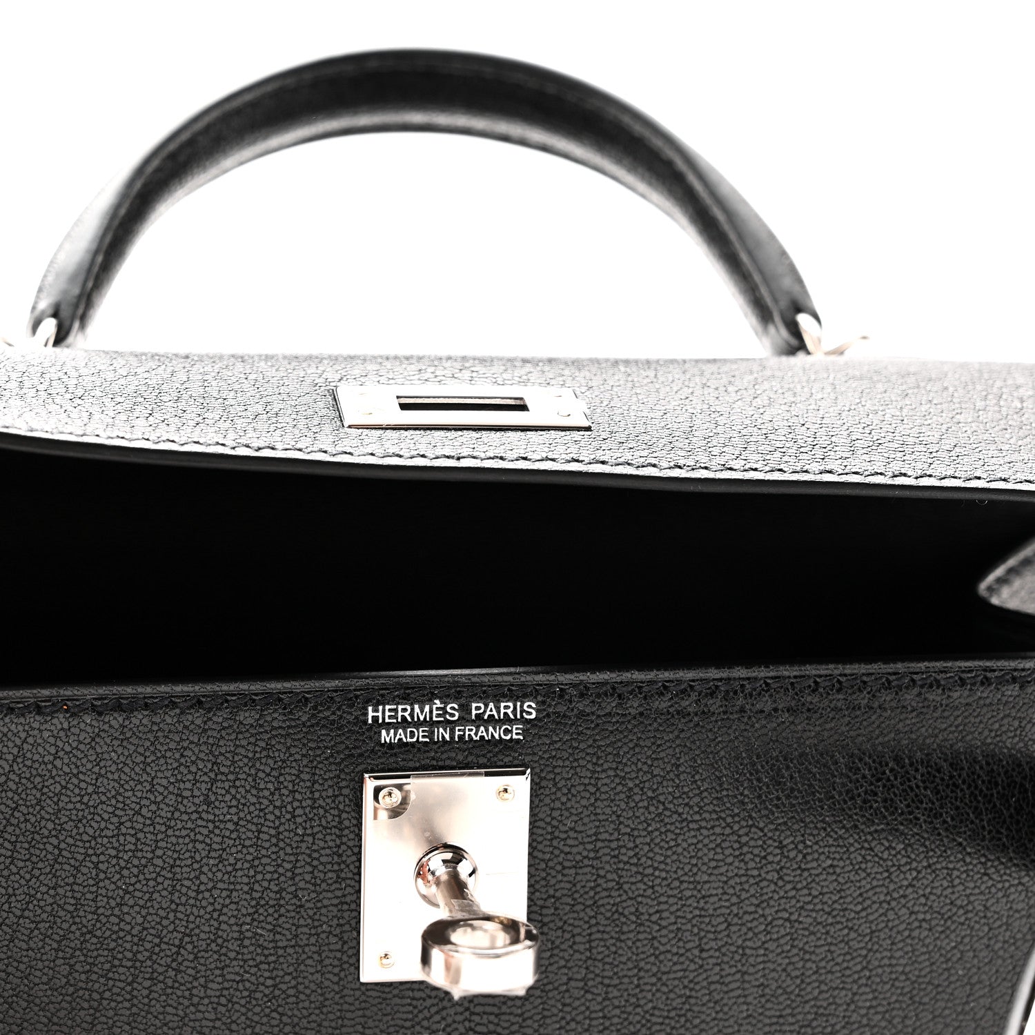 Hermes Chevre Chamkila Clou de Coeur Mini Kelly Sellier 20 Black 6 of 10