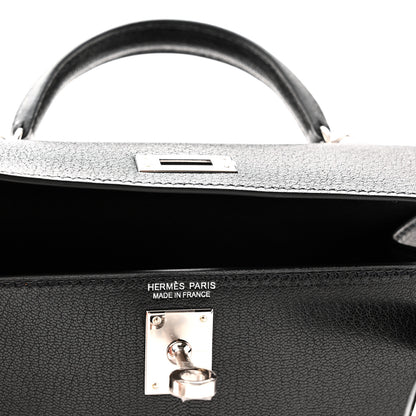 Hermes Chevre Chamkila Clou de Coeur Mini Kelly Sellier 20 Black 6 of 10